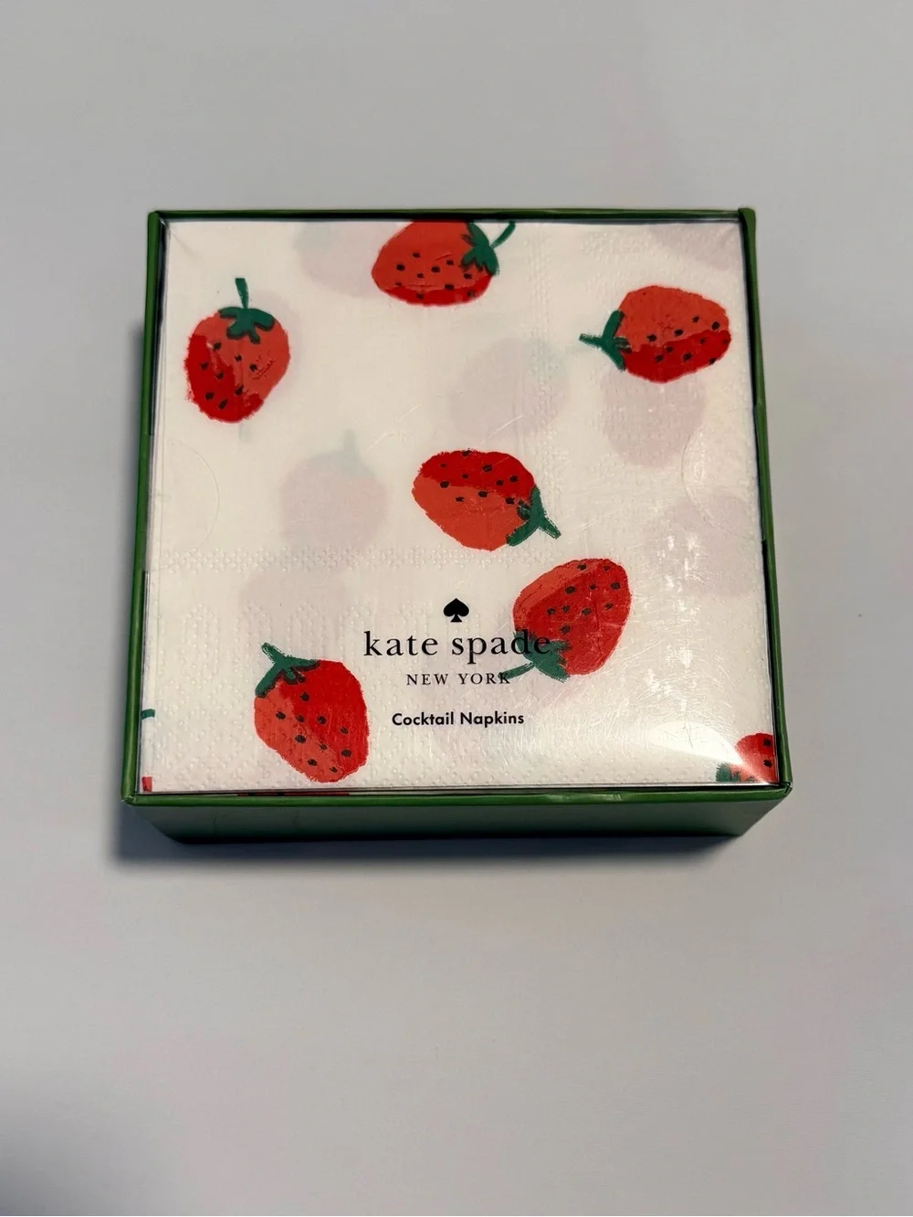 kate spade New York Strawberry Cocktail Napkins - Red & Green